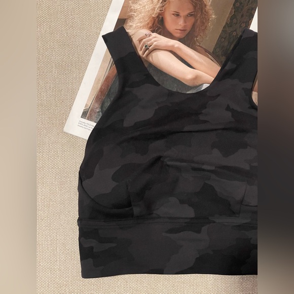 Lululemon Wunder Train Longline Bra Medium Support C/D Cup In Camo Size 2 - Picture 6 of 14